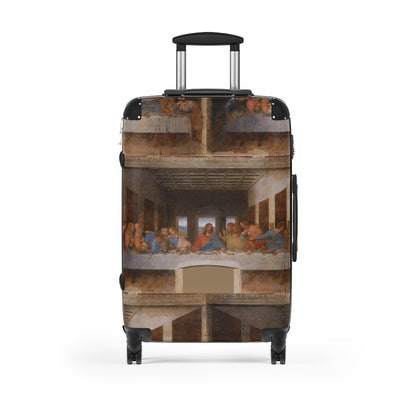 Getrott The Last Supper by Leonardo Da Vinci Black Cabin Suitcase Extended Storage Adjustable Telescopic Handle Double wheeled Polycarbonate Hard-shell Built-in Lock-Bags-Geotrott