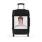 Getrott David Bowie Aladdin Sane 1973 Black Cabin Suitcase Inner Pockets Extended Storage Adjustable Telescopic Handle Inner Pockets Double wheeled Polycarbonate Hard-shell Built-in Lock
