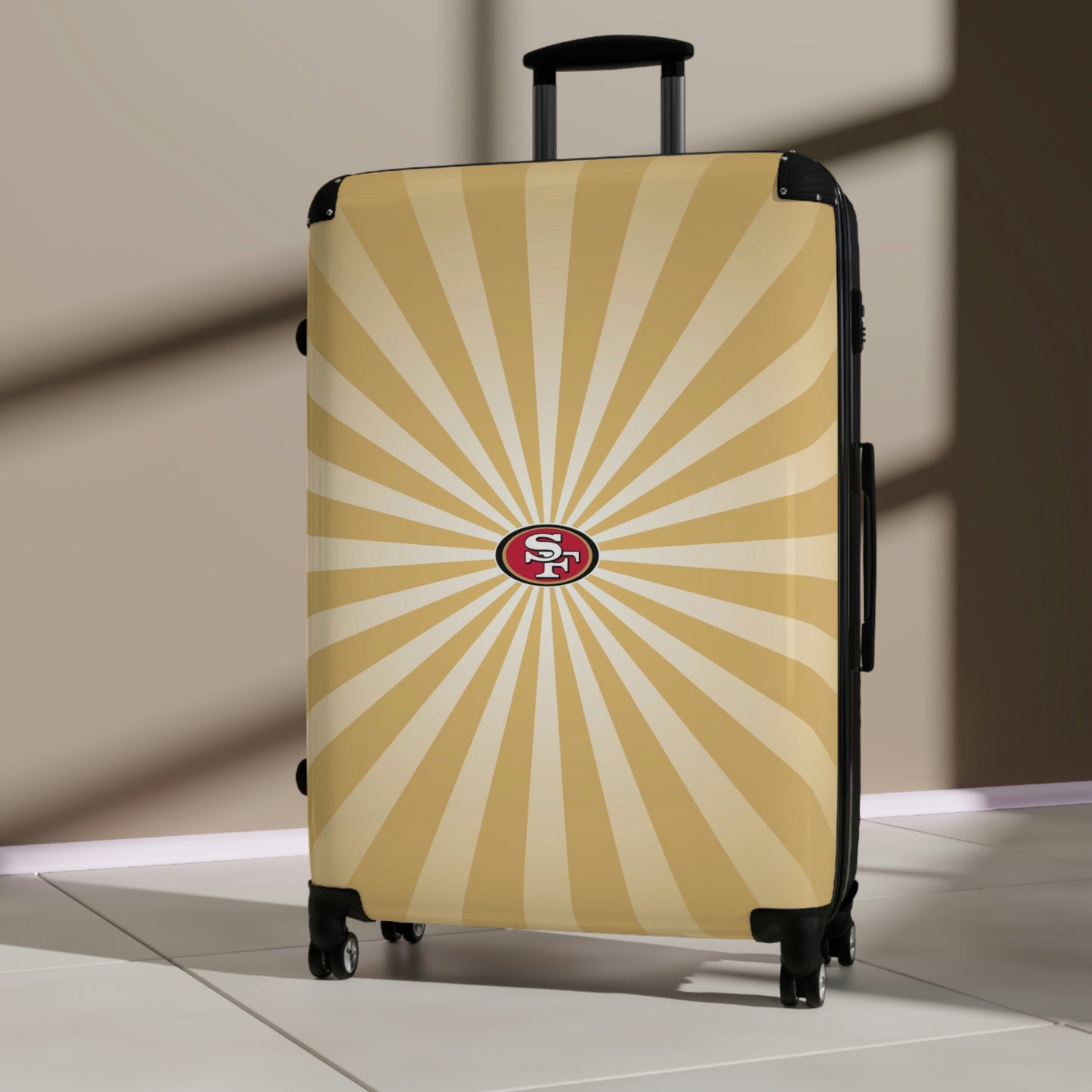 Geotrott San Francisco 49ers National Football League NFL Team Logo Cabin Suitcase Rolling Luggage Checking Bag