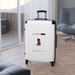 Getrott The Notorious BIG Ready To Die White Cabin Suitcase Inner Pockets Extended Storage Adjustable Telescopic Handle Inner Pockets Double wheeled Polycarbonate Hard-shell Built-in Lock