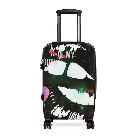 Getrott Eddy Bogaert Graffiti Art Hot Lips 2 Cabin Suitcase Extended Storage Adjustable Telescopic Handle Double wheeled Polycarbonate Hard-shell Built-in Lock-Bags-Geotrott