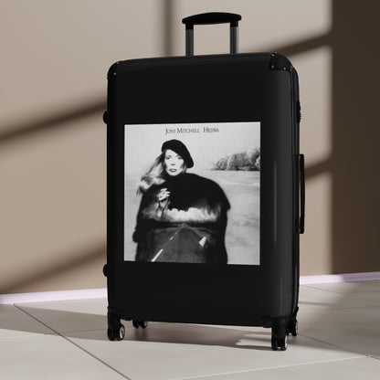 Getrott Joni Mitchell Hejira 1976 Black Cabin Suitcase Extended Storage Adjustable Telescopic Handle Double wheeled Polycarbonate Hard-shell Built-in Lock-Bags-Geotrott