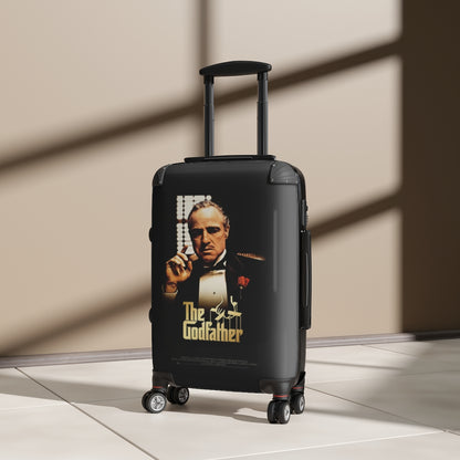 Getrott The Godfather Movie Poster Collection Cabin Suitcase Inner Pockets Extended Storage Adjustable Telescopic Handle Inner Pockets Double wheeled Polycarbonate Hard-shell Built-in Lock