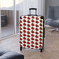 Getrott Strawberry Fruit Pattern Cabin Suitcase Inner Pockets Extended Storage Adjustable Telescopic Handle Inner Pockets Double wheeled Polycarbonate Hard-shell Built-in Lock