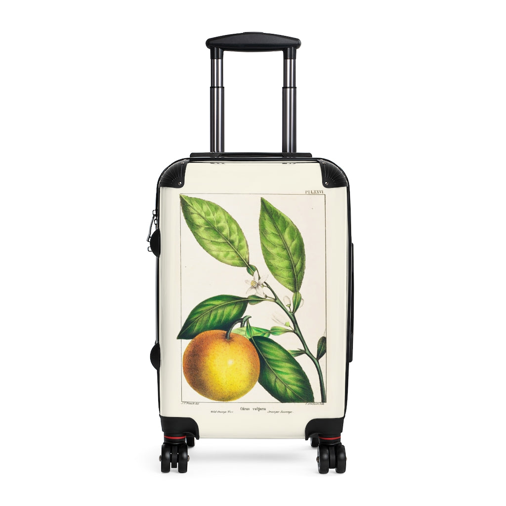 Getrott Wild Orange Citrus Vulgaris Farm Collection Cabin Suitcase Extended Storage Adjustable Telescopic Handle Double wheeled Polycarbonate Hard-shell Built-in Lock-Bags-Geotrott