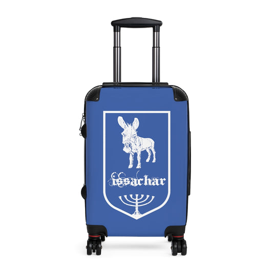 Getrott Tribes of Israel Issachar Blue Cabin Suitcase Inner Pockets Extended Storage Adjustable Telescopic Handle Inner Pockets Double wheeled Polycarbonate Hard-shell Built-in Lock