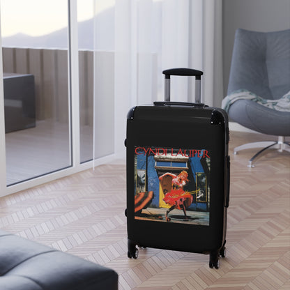 Getrott Cyndi Lauper Shes So Unusual 1983 Black Cabin Suitcase Extended Storage Adjustable Telescopic Handle Double wheeled Polycarbonate Hard-shell Built-in Lock-Bags-Geotrott