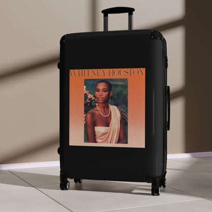 Getrott Whitney Houston Whitney Houston 1985 Black Cabin Suitcase Extended Storage Adjustable Telescopic Handle Double wheeled Polycarbonate Hard-shell Built-in Lock-Bags-Geotrott