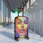 Getrott Bollywood Princes Graffiti Cabin Suitcase Inner Pockets Extended Storage Adjustable Telescopic Handle Inner Pockets Double wheeled Polycarbonate Hard-shell Built-in Lock