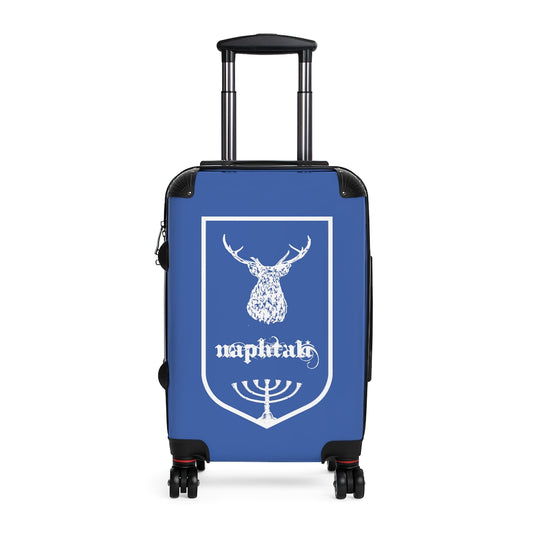 Getrott Tribes of Israel Naphtali Blue Cabin Suitcase Inner Pockets Extended Storage Adjustable Telescopic Handle Inner Pockets Double wheeled Polycarbonate Hard-shell Built-in Lock