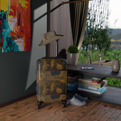 Getrott Adoration of the Magi (Leonardo) by Leonardo Da Vinci Black Cabin Suitcase Extended Storage Adjustable Telescopic Handle Double wheeled Polycarbonate Hard-shell Built-in Lock-Bags-Geotrott