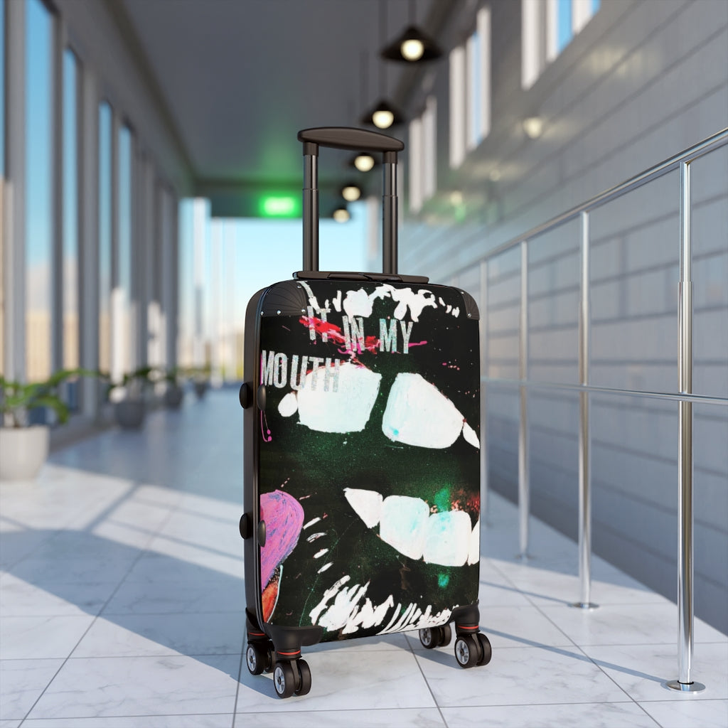 Getrott Eddy Bogaert Graffiti Art Sexy Mouth Suitcase Carry-On Travel Check Luggage 4-Wheel Spinner Suitcase Bag Multiple Colors and Sizes