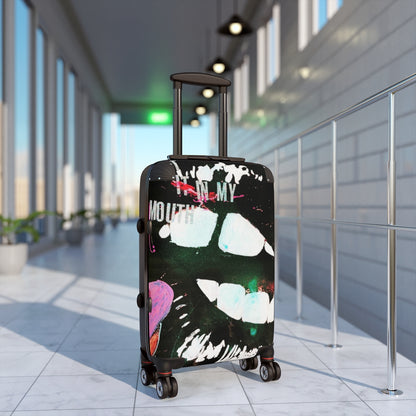 Getrott Eddy Bogaert Graffiti Art Sexy Mouth Suitcase Carry-On Travel Check Luggage 4-Wheel Spinner Suitcase Bag Multiple Colors and Sizes-Bags-Geotrott