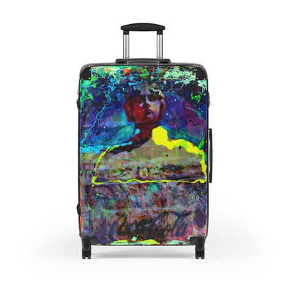 Getrott Eddy Bogaert Halloween Skull Graffiti Art Collection Poster 3 Black Cabin Suitcase Extended Storage Adjustable Telescopic Handle Double wheeled Polycarbonate Hard-shell Built-in Lock-Bags-Geotrott