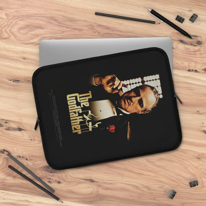 Getrott The Godfather Movie Poster White Laptop Sleeve-Laptop Sleeve-Geotrott