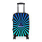Getrott Triangle Eye Illuminati Blue Esoteric Cabin Suitcase Inner Pockets Extended Storage Adjustable Telescopic Handle Inner Pockets Double wheeled Polycarbonate Hard-shell Built-in Lock