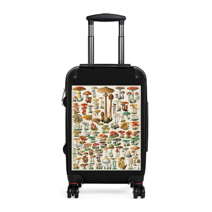 Getrott Mushroom Variaties Old Botanical World Classic Poster Cabin Suitcase Inner Pockets Extended Storage Adjustable Telescopic Handle Inner Pockets Double wheeled Polycarbonate Hard-shell Built-in Lock