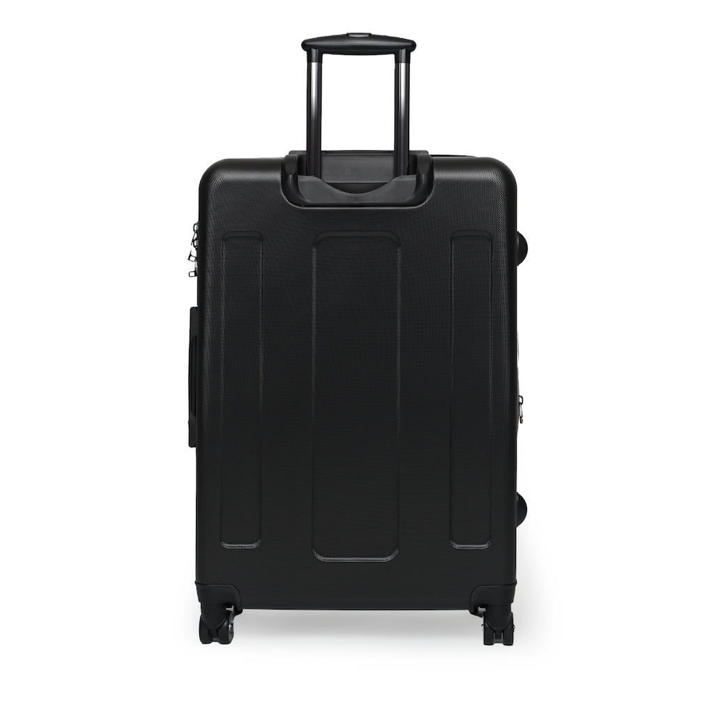 Getrott Harpers April World Classic Poster Black Cabin Suitcase Inner Pockets Extended Storage Adjustable Telescopic Handle Inner Pockets Double wheeled Polycarbonate Hard-shell Built-in Lock
