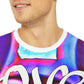 Copy of Copy of Copy of Copy of Eddy Bogaert Graffiti Bieber Statue of Liberty Art Men's Polyester Tee (AOP)