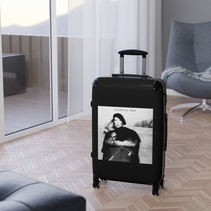 Getrott Joni Mitchell Hejira 1976 Black Cabin Suitcase Extended Storage Adjustable Telescopic Handle Double wheeled Polycarbonate Hard-shell Built-in Lock-Bags-Geotrott