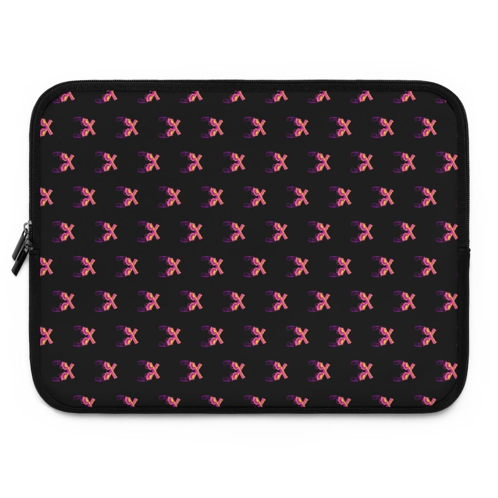 Getrott Pink Magnum Guns Pattern Black Laptop Sleeve-Laptop Sleeve-Geotrott