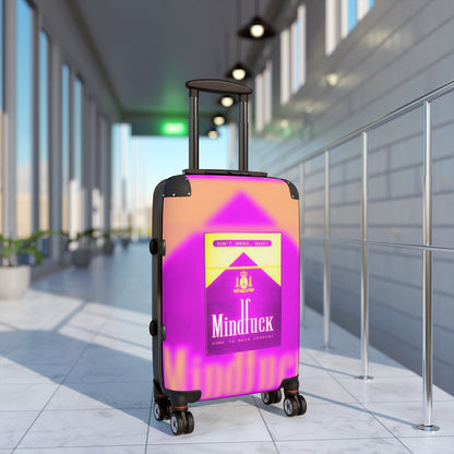 Getrott Dont Smoke Rave MindFuck Come to Nasa Country Nightclub Pink Flyer Cabin Suitcase Extended Storage Adjustable Telescopic Handle Double wheeled Polycarbonate Hard-shell Built-in Lock-Bags-Geotrott