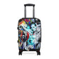 Getrott Kate Moss Graffiti Fashion Cabin Suitcase Inner Pockets Extended Storage Adjustable Telescopic Handle Inner Pockets Double wheeled Polycarbonate Hard-shell Built-in Lock