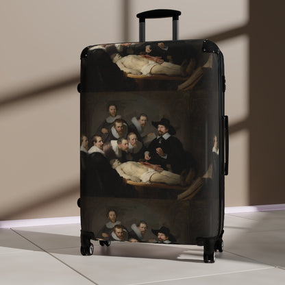 Getrott The Anatomy Lesson of Dr. Nicolaes Tulp by Rembrandt Black Cabin Suitcase Extended Storage Adjustable Telescopic Handle Double wheeled Polycarbonate Hard-shell Built-in Lock-Bags-Geotrott