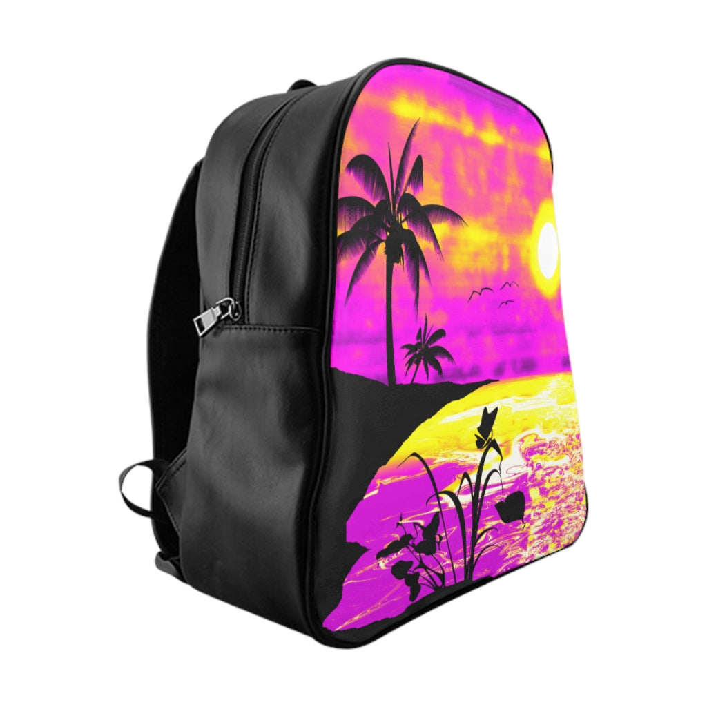 Getrott Pink Beach Sunset Backpack Carry-On Travel Check Luggage 4-Wheel Spinner Suitcase Bag Multiple Colors and Sizes