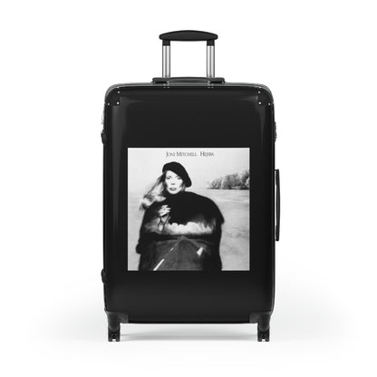 Getrott Joni Mitchell Hejira 1976 Black Cabin Suitcase Extended Storage Adjustable Telescopic Handle Double wheeled Polycarbonate Hard-shell Built-in Lock-Bags-Geotrott