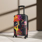 Getrott Skull Graffiti Art Cabin Suitcase Inner Pockets Extended Storage Adjustable Telescopic Handle Inner Pockets Double wheeled Polycarbonate Hard-shell Built-in Lock Carry-On Travel Check Luggage 4-Wheel Spinner Suitcase Bag Multiple Colors and Sizes