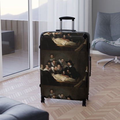 Getrott The Anatomy Lesson of Dr. Nicolaes Tulp by Rembrandt Black Cabin Suitcase Extended Storage Adjustable Telescopic Handle Double wheeled Polycarbonate Hard-shell Built-in Lock-Bags-Geotrott