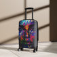 Getrott Eddy Bogaert Graffiti Art Girl Face 1 Cabin Suitcase Inner Pockets Extended Storage Adjustable Telescopic Handle Inner Pockets Double wheeled Polycarbonate Hard-shell Built-in Lock