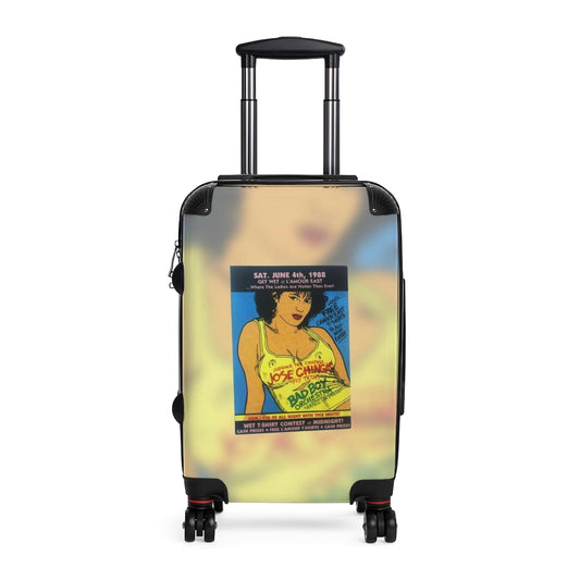 Getrott L'Amour East Nightclub NYC 1988 Wet Tshirt Contest Jose Chingas Bad Boy Orchestra Cabin Suitcase Extended Storage Adjustable Telescopic Handle Double wheeled Polycarbonate Hard-shell Built-in Lock-Bags-Geotrott