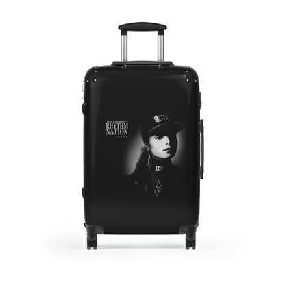 Getrott Janet Jackson Rhytm Nation 1814 Black Cabin Suitcase Extended Storage Adjustable Telescopic Handle Double wheeled Polycarbonate Hard-shell Built-in Lock-Bags-Geotrott