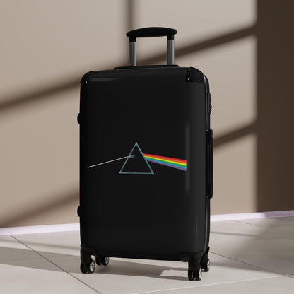 Getrott Pink Floyd Album Cover Black Cabin Suitcase Extended Storage Adjustable Telescopic Handle Double wheeled Polycarbonate Hard-shell Built-in Lock-Bags-Geotrott