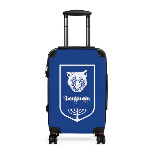 Getrott Tribes of Israel Benjamin Blue Cabin Suitcase Extended Storage Adjustable Telescopic Handle Double wheeled Polycarbonate Hard-shell Built-in Lock-Bags-Geotrott