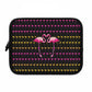 Getrott Pink Flamingo Birds Kissing Black Laptop Sleeve