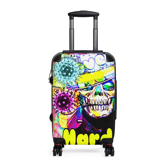 Getrott Skull Virus Graffiti Art Cabin Suitcase Extended Storage Adjustable Telescopic Handle Double wheeled Polycarbonate Hard-shell Built-in Lock-Bags-Geotrott