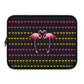 Getrott Pink Flamingo Birds Kissing Black Laptop Sleeve