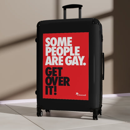 Getrott Some People are Gay Get Over It Stonewall World Classic Poster Black Cabin Suitcase Extended Storage Adjustable Telescopic Handle Double wheeled Polycarbonate Hard-shell Built-in Lock-Bags-Geotrott