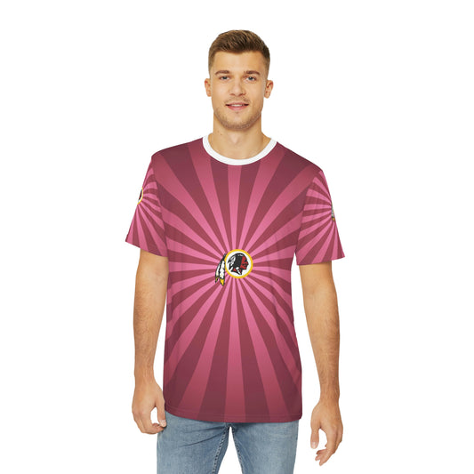 Geotrott NFL Washington Redskins Commanders Men's Polyester All Over Print Tee T-Shirt-All Over Prints-Geotrott