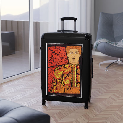 Getrott From England Pink Floyd Lee Michaels Clear Lights World Classic Poster Black Cabin Suitcase Extended Storage Adjustable Telescopic Handle Double wheeled Polycarbonate Hard-shell Built-in Lock-Bags-Geotrott