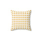 Geotrott Emojis Smiling Face with Heart-Eyes White Spun Polyester Square Pillow