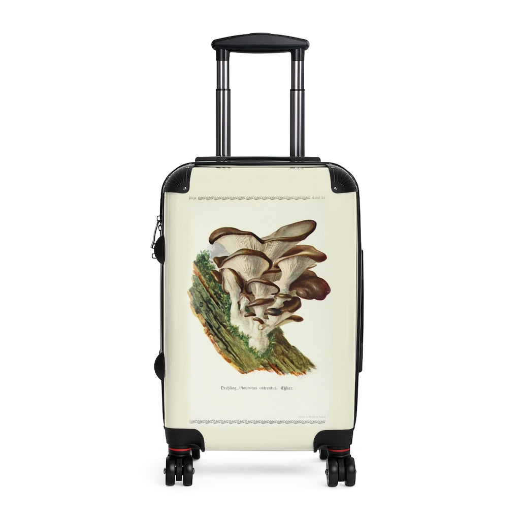 Getrott Drehling Pleurotus Ostreatus Mushroom Farm Collection Cabin Suitcase Inner Pockets Extended Storage Adjustable Telescopic Handle Inner Pockets Double wheeled Polycarbonate Hard-shell Built-in Lock