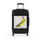 Getrott The Velvet Underground & Nico 1967 Album Cover Black Cabin Suitcase Inner Pockets Extended Storage Adjustable Telescopic Handle Inner Pockets Double wheeled Polycarbonate Hard-shell Built-in Lock