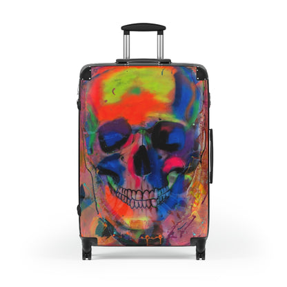 Getrott Eddy Bogaert Halloween Skull Graffiti Art Collection Poster 2 Black Cabin Suitcase Extended Storage Adjustable Telescopic Handle Double wheeled Polycarbonate Hard-shell Built-in Lock-Bags-Geotrott