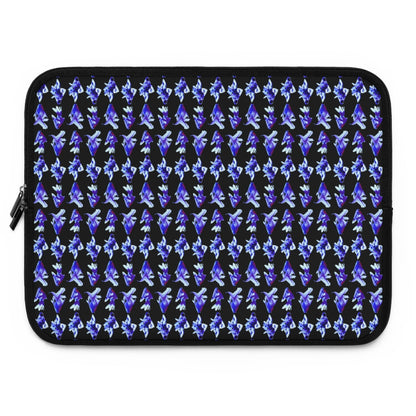 Getrott Blue Goldfish Pattern Black Laptop Sleeve-Laptop Sleeve-Geotrott