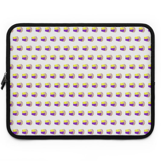 Getrott Purple Cruise Ships Pattern White Laptop Sleeve-Laptop Sleeve-Geotrott