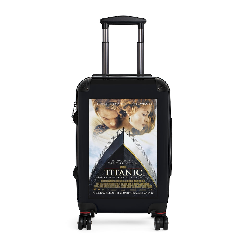 Getrott Titanic Movie Poster Collection Cabin Suitcase Inner Pockets Extended Storage Adjustable Telescopic Handle Inner Pockets Double wheeled Polycarbonate Hard-shell Built-in Lock